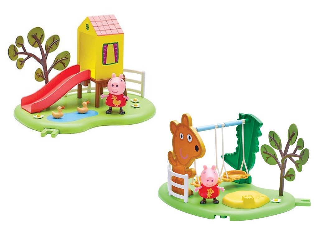 peppa pig swing and slide set